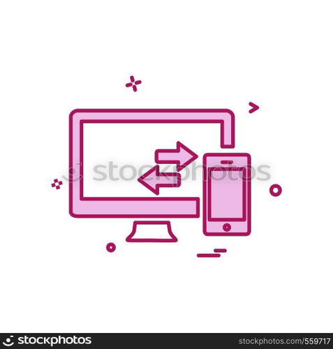 Computer icon design vector
