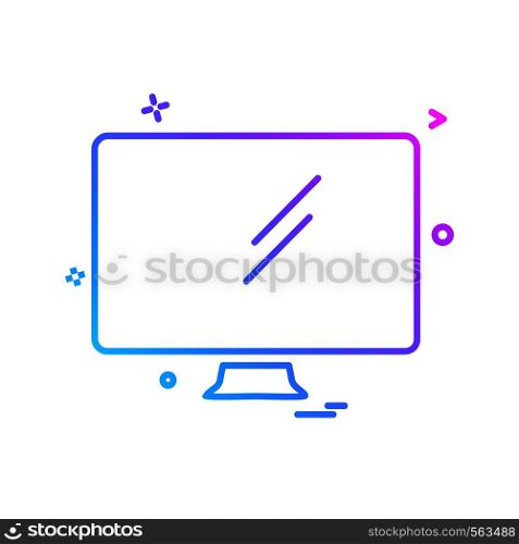 Computer icon design vector