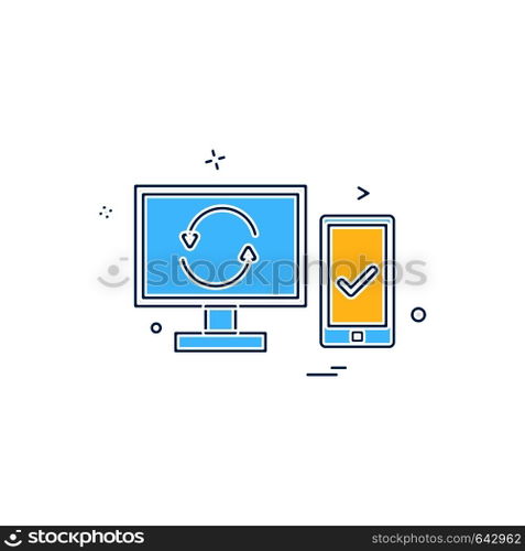 Computer icon design vector