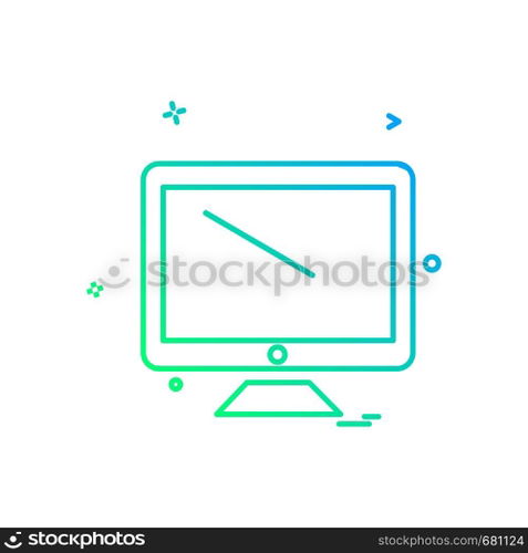 Computer icon design vector