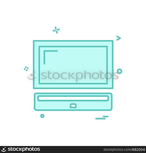Computer icon design vector