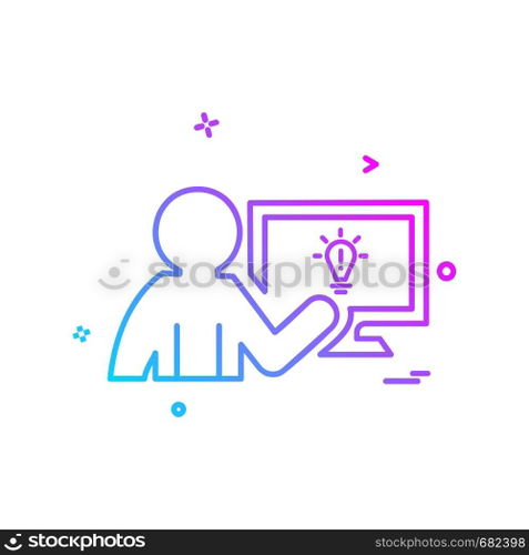 Computer icon design vector