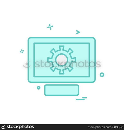 Computer icon design vector