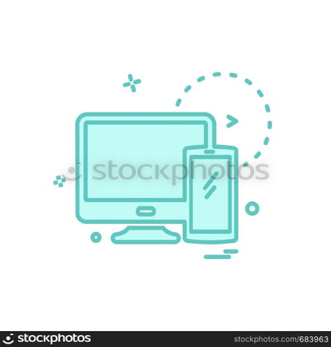 Computer icon design vector