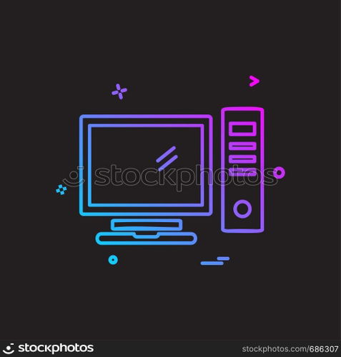 Computer icon design vector