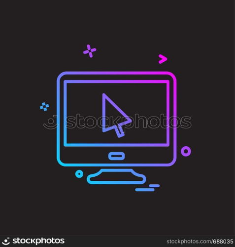 Computer icon design vector