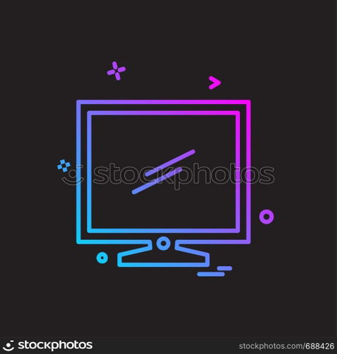 Computer icon design vector