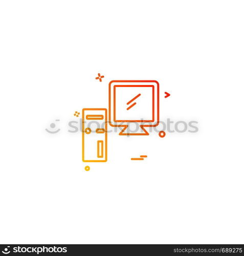 Computer icon design vector 