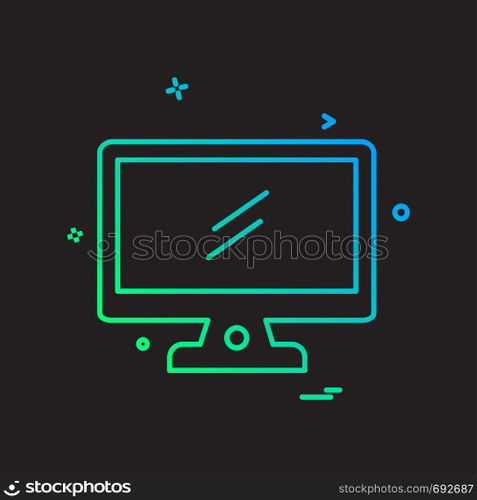 Computer icon design vector