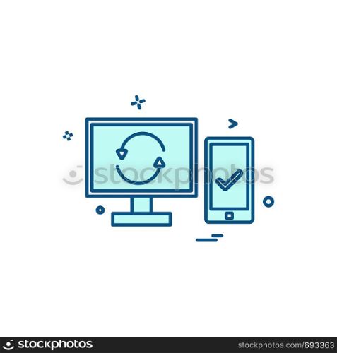 Computer icon design vector