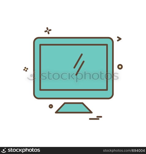 Computer icon design vector