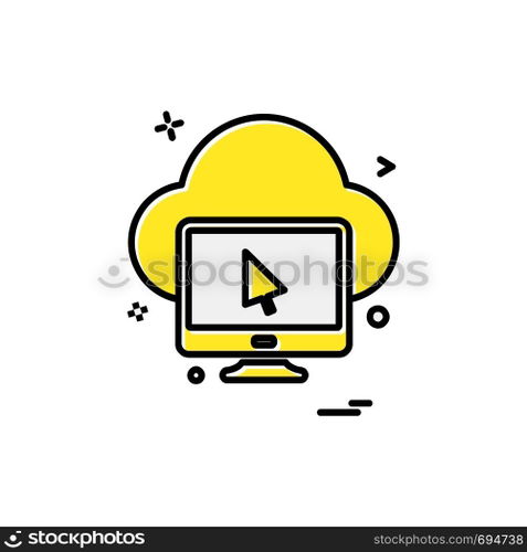 Computer icon design vector