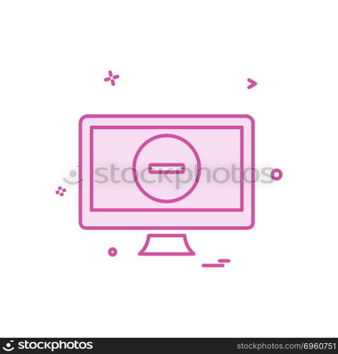Computer icon design vector