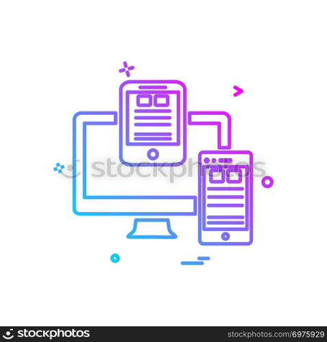 Computer icon design vector