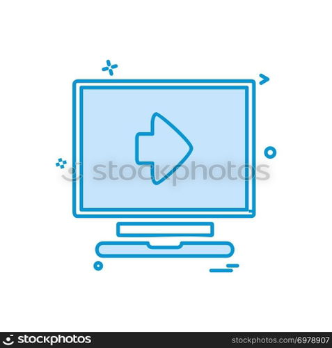Computer icon design vector