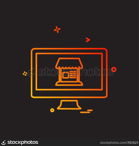 Computer icon design vector