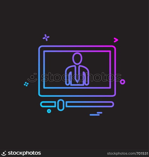 Computer icon design vector