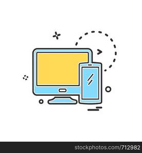 Computer icon design vector