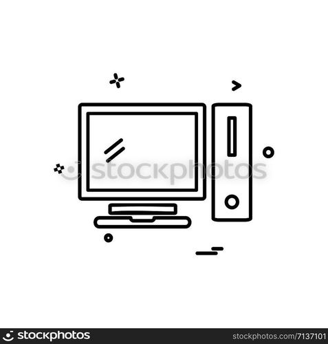 Computer icon design vector