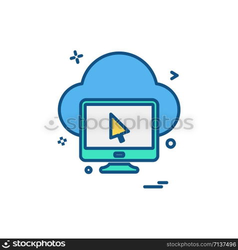 Computer icon design vector