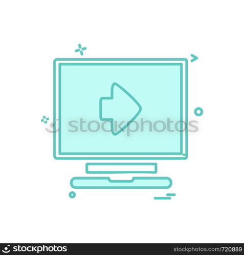 Computer icon design vector