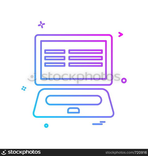 Computer icon design vector