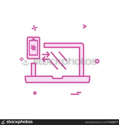 Computer icon design vector