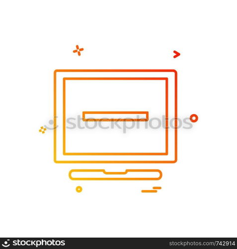 Computer icon design vector