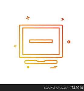 Computer icon design vector