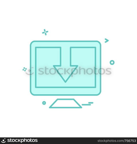 Computer icon design vector