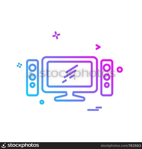 Computer icon design vector