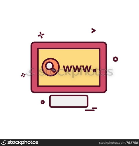 Computer icon design vector