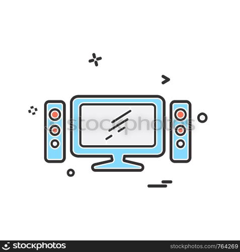 Computer icon design vector
