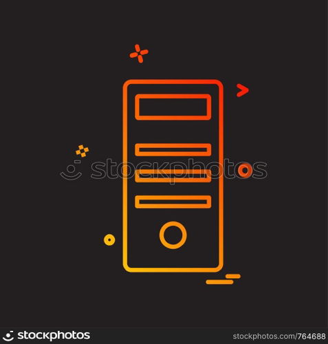 Computer icon design vector