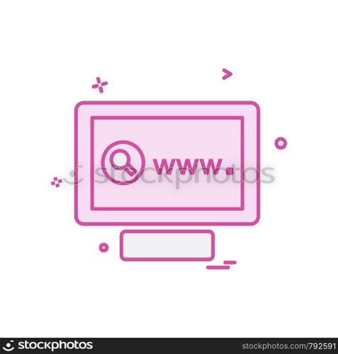 Computer icon design vector