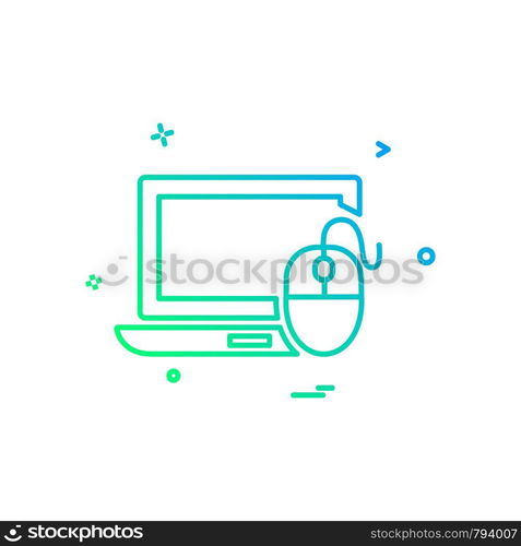 Computer icon design vector