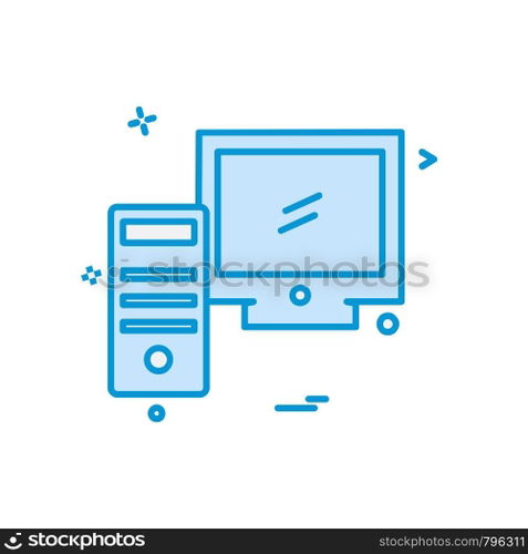 Computer icon design vector