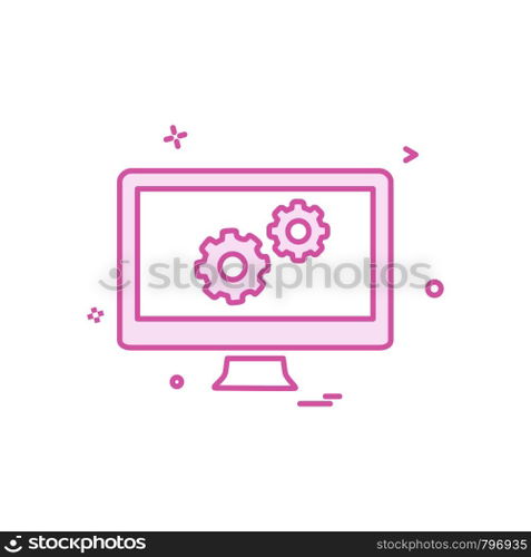 Computer icon design vector