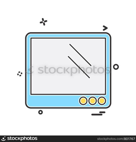 Computer icon design vector