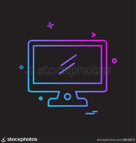 Computer icon design vector