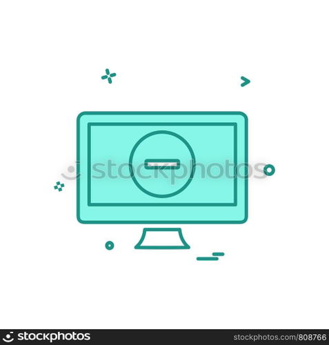 Computer icon design vector