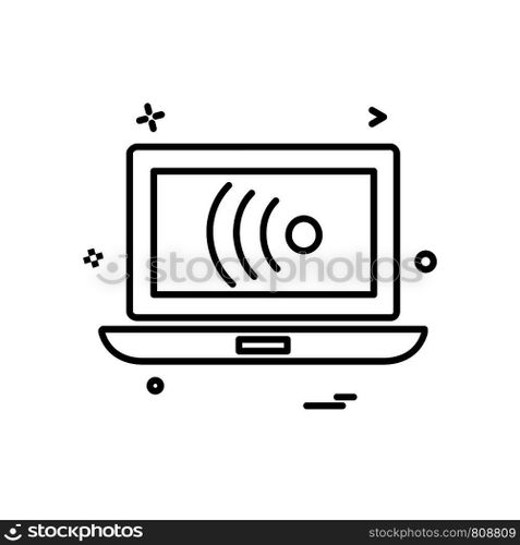 Computer icon design vector