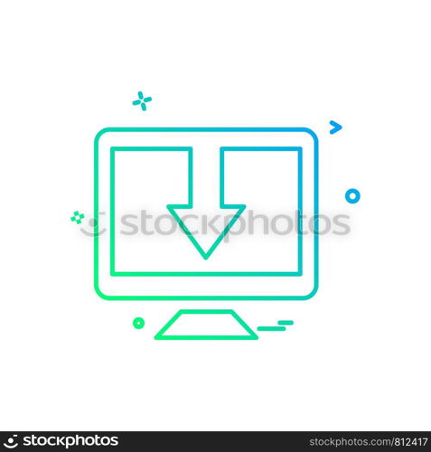 Computer icon design vector