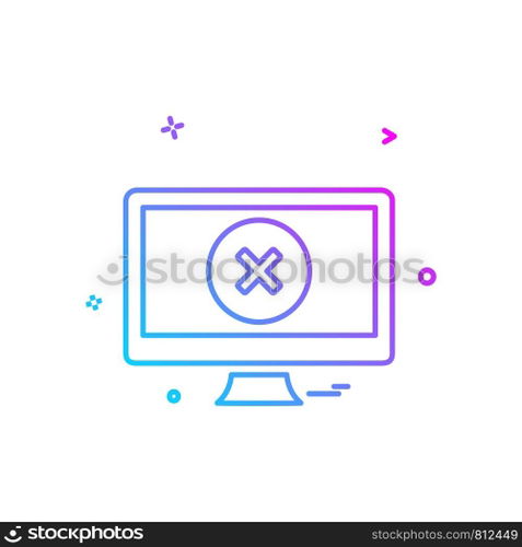 Computer icon design vector