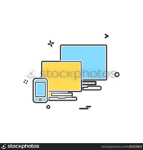 Computer icon design vector