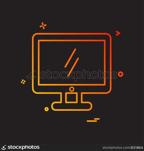 Computer icon design vector