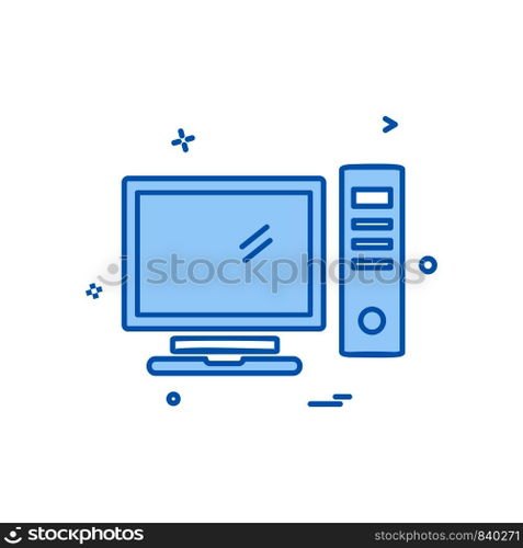 Computer icon design vector