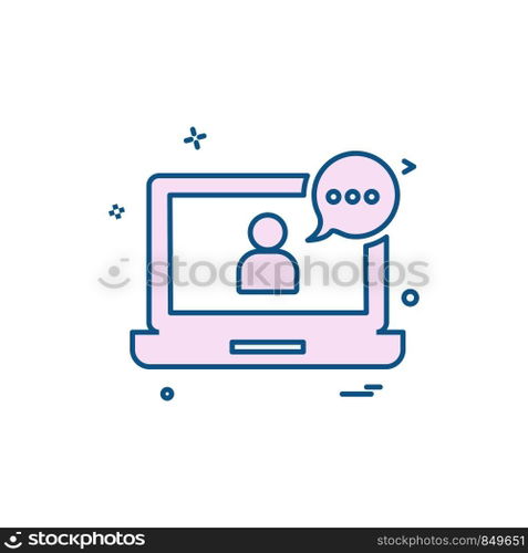 Computer icon design vector 