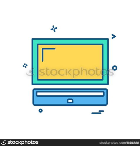 Computer icon design vector
