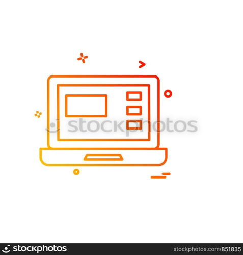 Computer icon design vector 